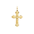 14K Yellow Gold Crucifix Cross Pendant