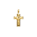 14K Yellow Gold Crucifix Cross Pendant