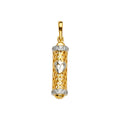14K Two Tone Goldone Mezuzah Pendant