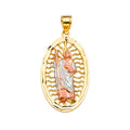 14K Yellow White Rose Gold San Judas Pendant