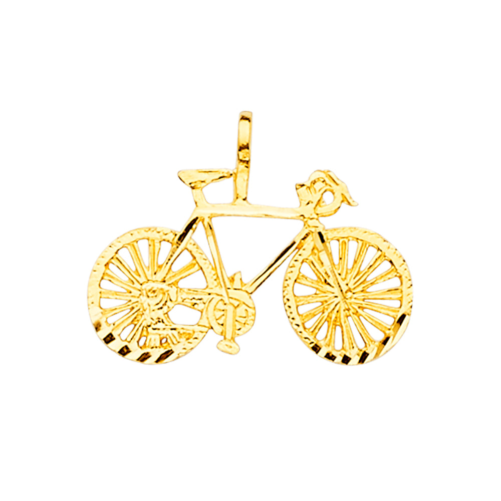 14K Yellow Gold Bicycle Pendant