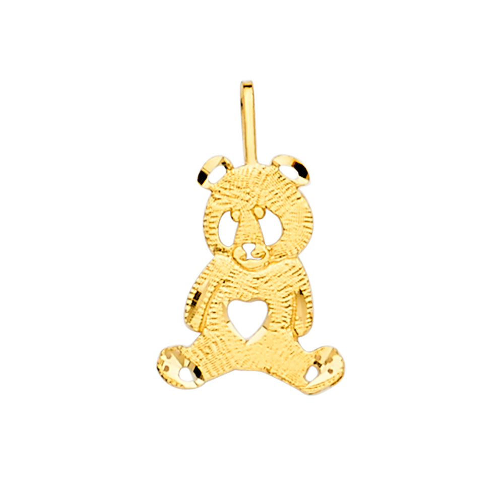 14K Yellow Gold Bear Pendant