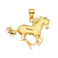 14K Yellow Gold Horse Pendant