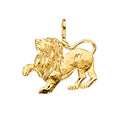14K Yellow Gold Lion Pendant