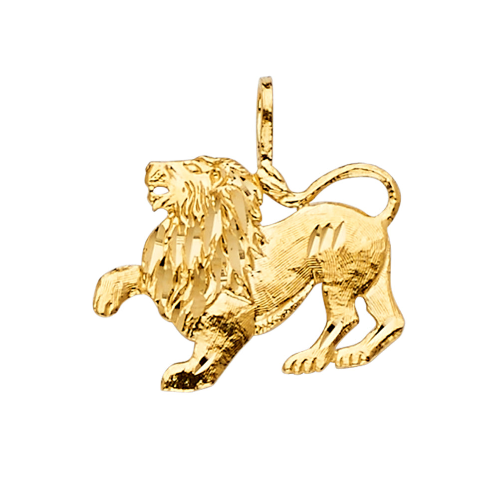 14K Yellow Gold Lion Pendant