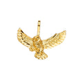 14K Yellow Gold Owl Pendant