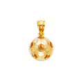 14K Yellow Gold Soccer Ball Pendant
