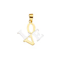 14K Two Tone Gold Love Pendant