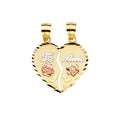 14K Yellow White Rose Gold Te-Amo Pendant