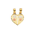 14K Yellow White Rose Gold Te-Amo Pendant