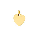 14K Yellow Gold Engravable Heart Pendant