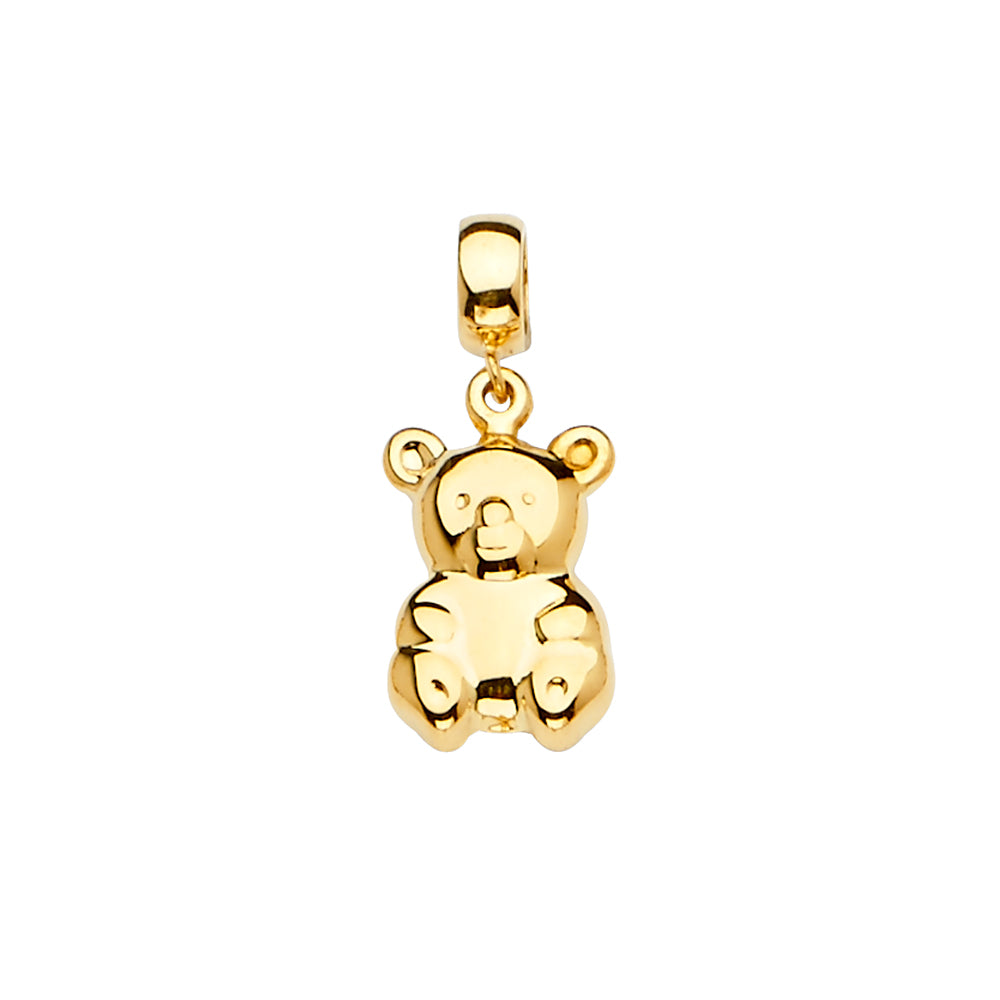14K Yellow Gold Bear Charm For Mix & Match Bracelet
