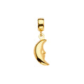 14K Yellow Gold Moon Charm For Mix & Match Bracelet