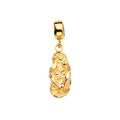 14K Yellow Gold Sandal Charm For Mix & Match Bracelet