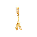 14K Yellow Gold Effiel Charm For Mix & Match Bracelet