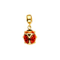 14K Yellow Gold Lady Bug Charm For Mix & Match Bracelet