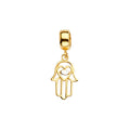 14K Yellow Gold Hamsa Charm For Mix & Match Bracelet