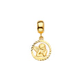 14K Yellow Gold Angel Charm For Mix & Match Bracelet