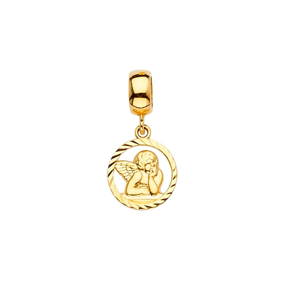 14K Yellow Gold Angel Charm For Mix & Match Bracelet