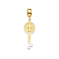 14K Two Tone Gold San Benito Charm For Mix & Match Bracelet