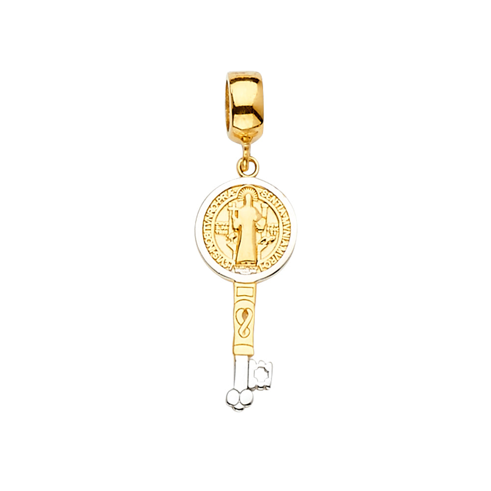 14K Two Tone Gold San Benito Charm For Mix & Match Bracelet