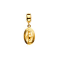 14K Yellow Gold Virgin Mary Charm For Mix & Match Bracelet
