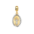 14K Two Tone Gold Baby Jesus Charm For Mix & Match Bracelet