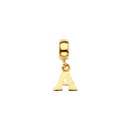 14K Yellow Gold Charm For Mix & Match Bracelet (Letter A - Z)