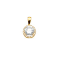 14K Yellow Gold CZ Pendant / Set