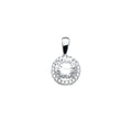 14K White Gold CZ Pendant / Set