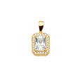 14K Yellow Gold CZ Pendant / Set