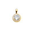 14K Yellow Gold CZ Pendant / Set