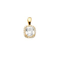 14K Yellow Gold CZ Pendant / Set