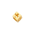 14K Yellow Gold Cross Dice Slider For Mix & Match Bracelet