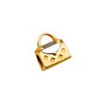 14K Two Tone Gold Hand Bag Slider For Mix & Match Bracelet