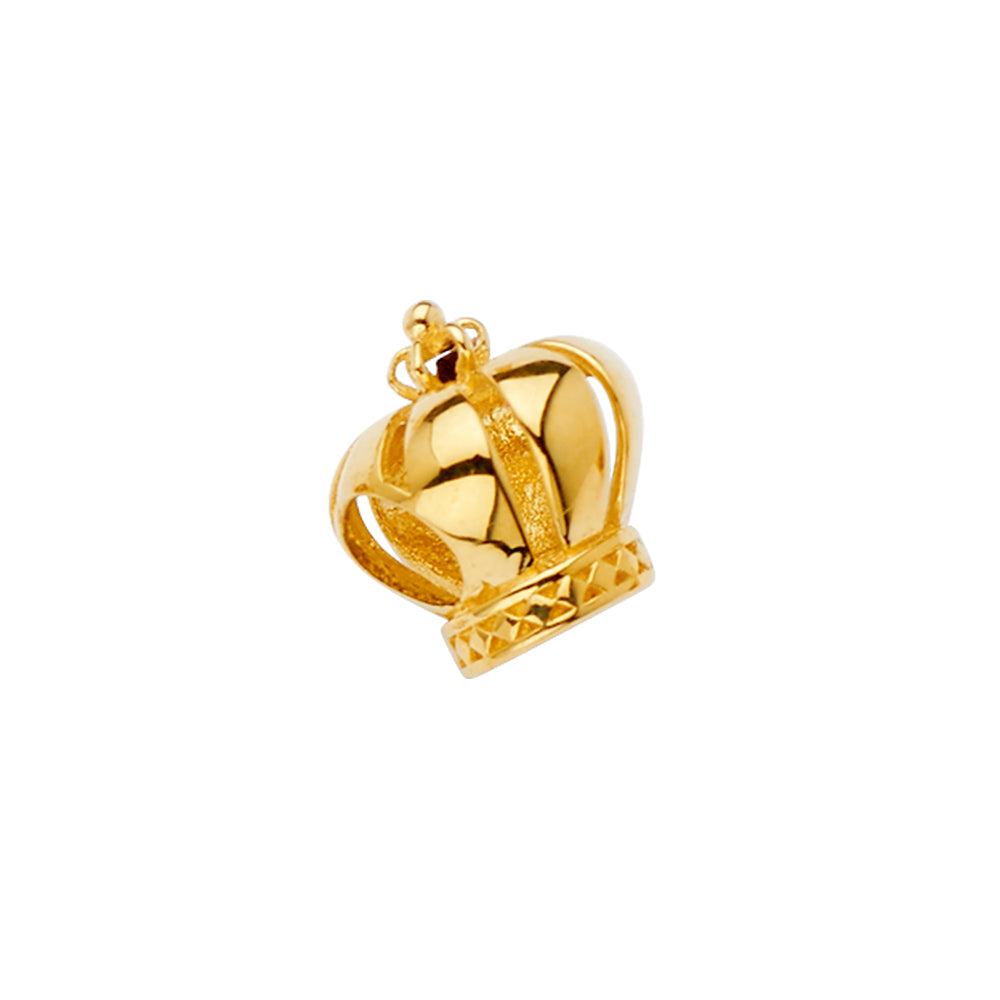 14K Yellow Gold Crown Slider For Mix & Match Bracelet