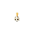 14K Yellow Gold 9 mm Enamel Soccer Ball (Traditional)