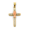 14K Two Tone Gold CZ First Communion
