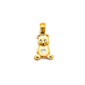 14K Yellow Gold Teddy Bear Pendant