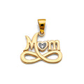 14K Yellow Gold Mom Pendant