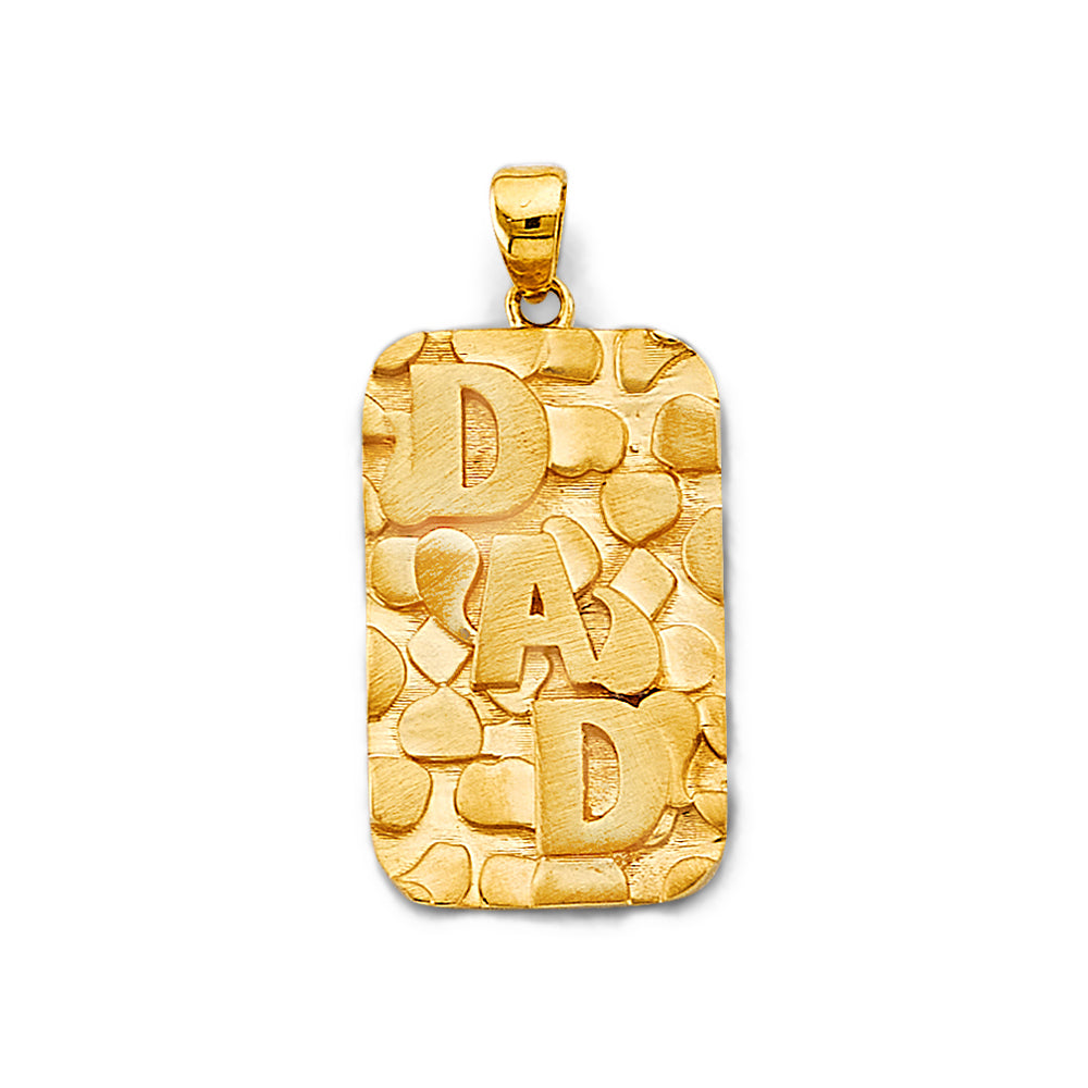 14K Yellow Gold Dad Pendant