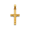 14K Yellow Gold Crucifix Cross Pendant