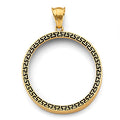 14K Yellow Gold Greek Coin Frame (50 Pesos)