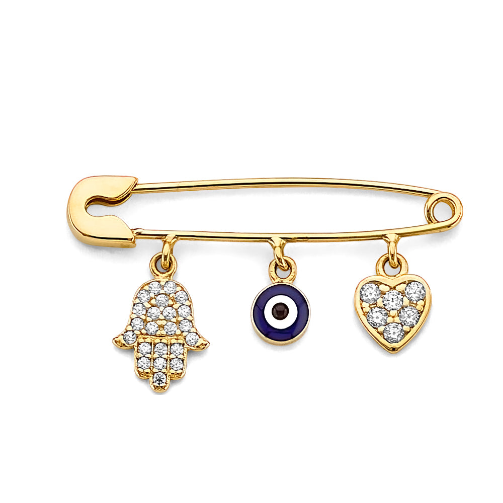 14K Yellow Gold Hang On Pin Pendant
