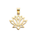 14K Yellow Gold Lotus Flower Pendant