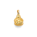 14K Yellow Gold Buddha Pendant