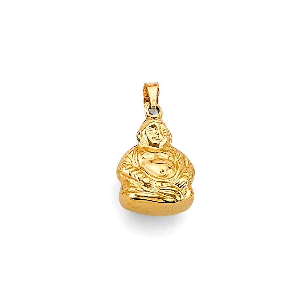 14K Yellow Gold Buddha Pendant