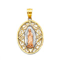 14K Yellow White Rose Gold Guadalupe Pendant