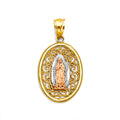 14K Yellow White Rose Gold Guadalupe Pendant