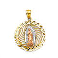 14K Yellow White Rose Gold Guadalupe Pendant